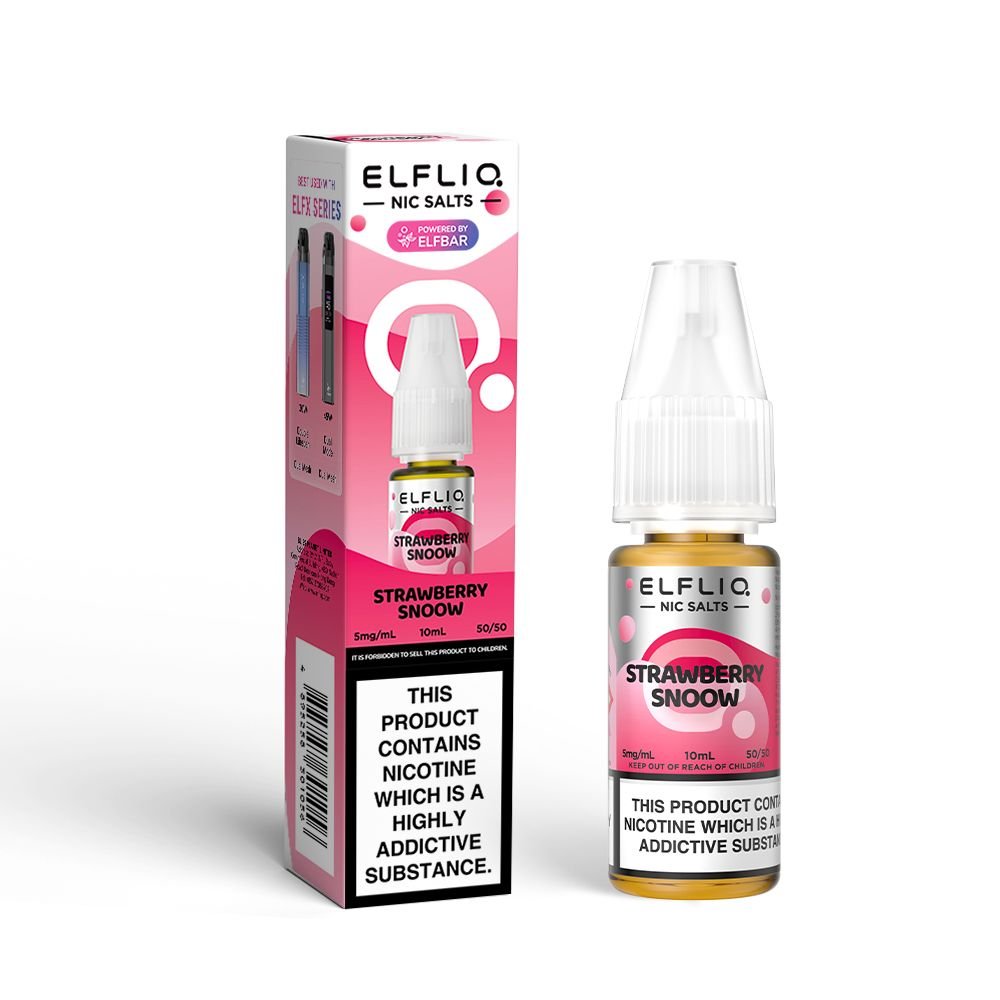 132.Jpg Strawberry Snoow Nic Salt E-Liquid By Elf Bar Elfliq 5Mg