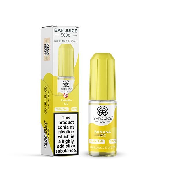 Banana Ice Nic Salt E-liquid by Bar Juice 5000 10mg