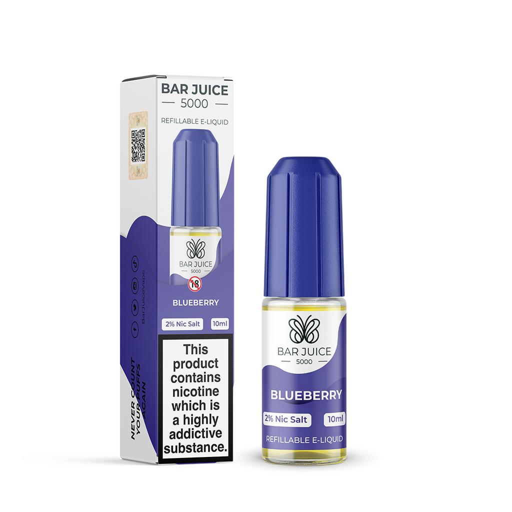 Blueberry Nic Salt E-liquid by Bar Juice 5000 10mg