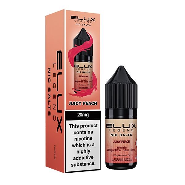 Elux Juicy Peach Nic Salt E-Liquid by Elux Legend 10mg