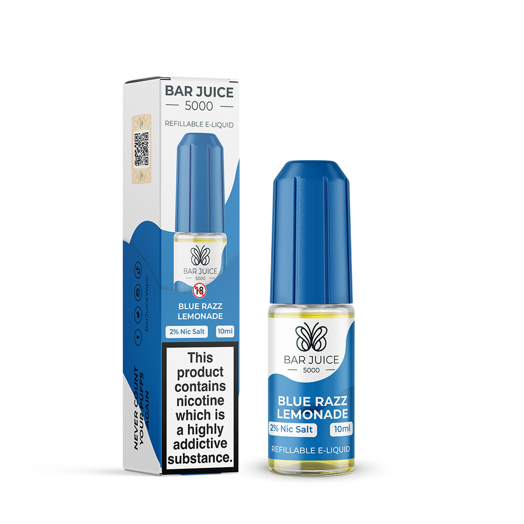 Blue Razz Lemonade Nic Salt E-liquid by Bar Juice 5000 10mg