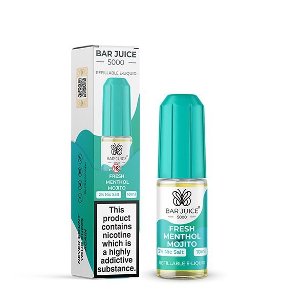 Fresh Menthol Mojito Nic Salt E-liquid by Bar Juice 5000 10mg