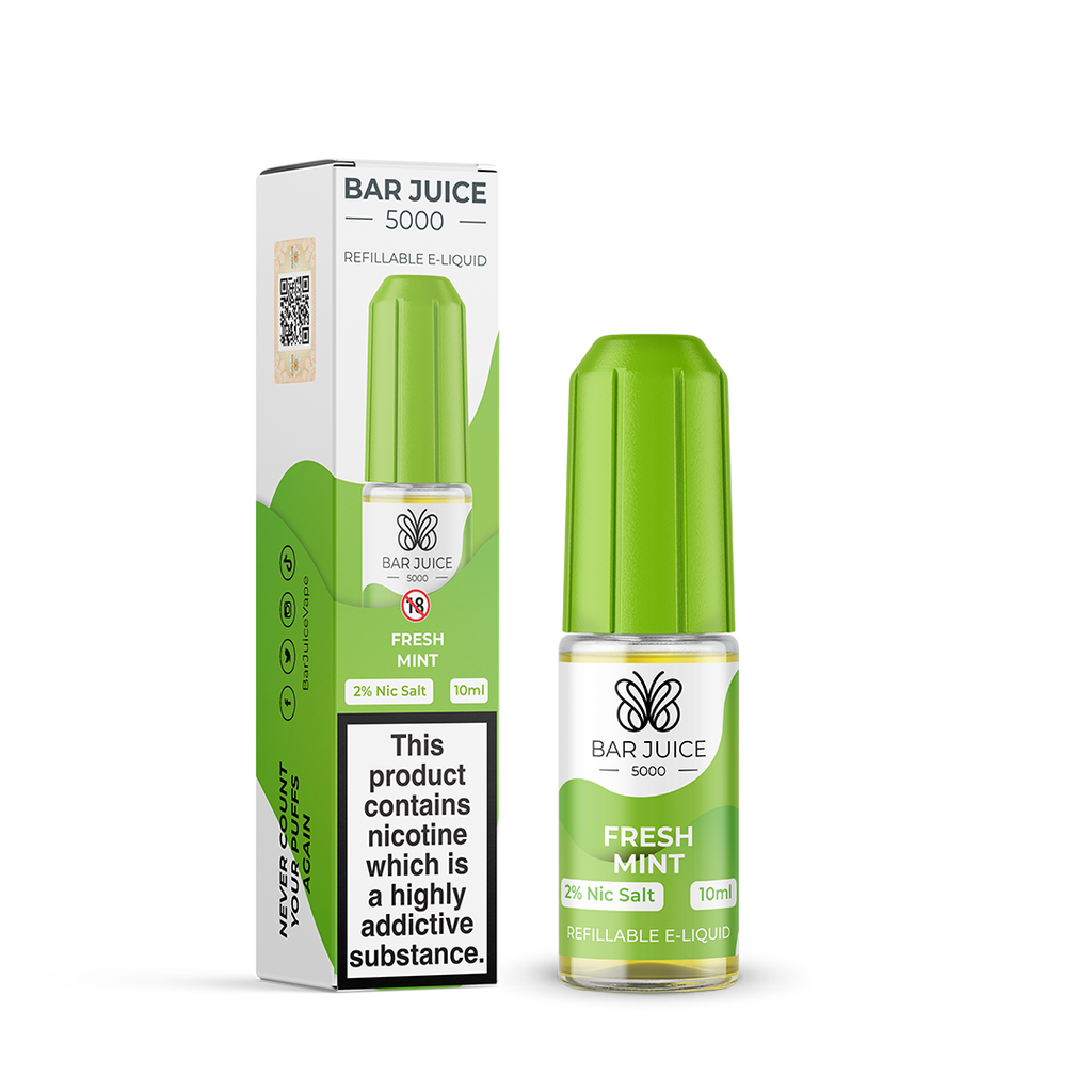 Fresh Mint Nic Salt E-liquid by Bar Juice 5000 10mg