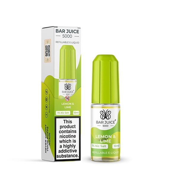 Lemon & Lime Nic Salt E-liquid by Bar Juice 5000 10mg