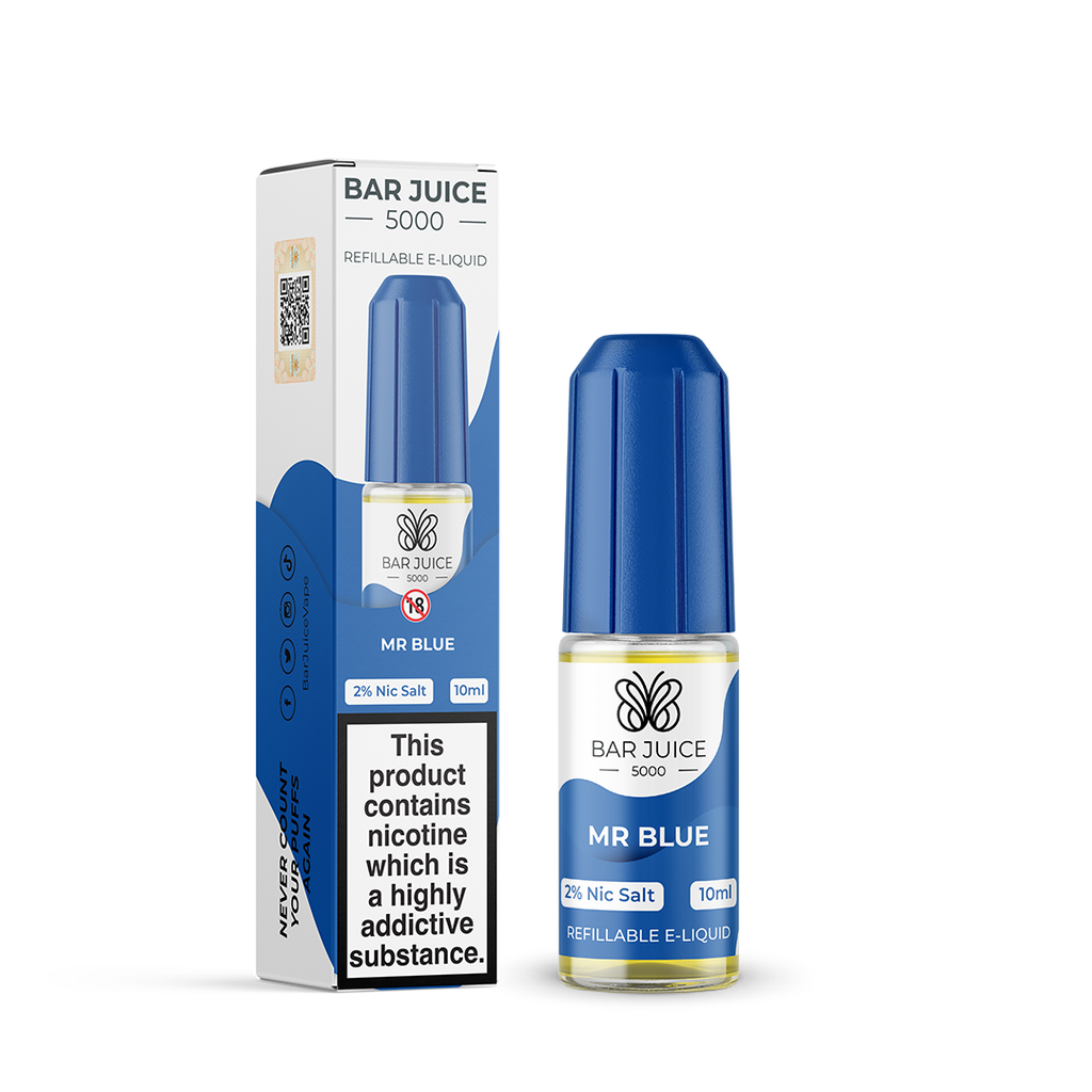 Mr Blue Nic Salt E-liquid by Bar Juice 5000 10mg