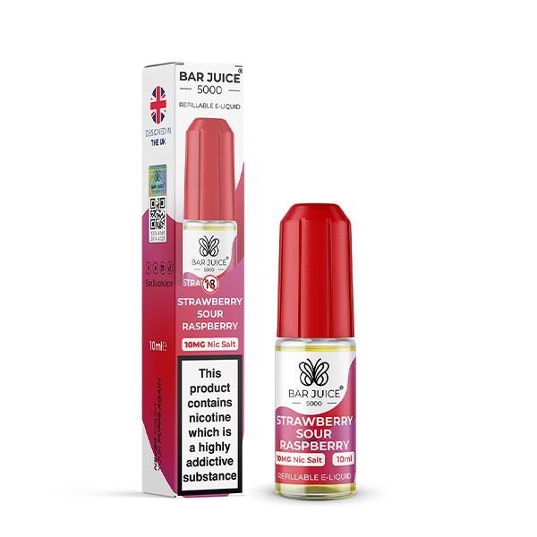 Bar Juice 5000 Strawberry Sour Raspberry Nic Salt E-liquid by Bar Juice 5000 10mg