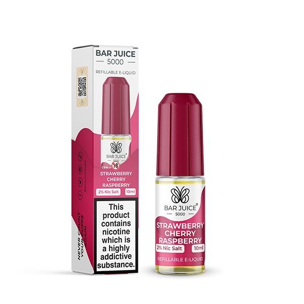 Bar Juice 5000 Strawberry Cherry Raspberry Nic Salt E-liquid by Bar Juice 5000 10mg