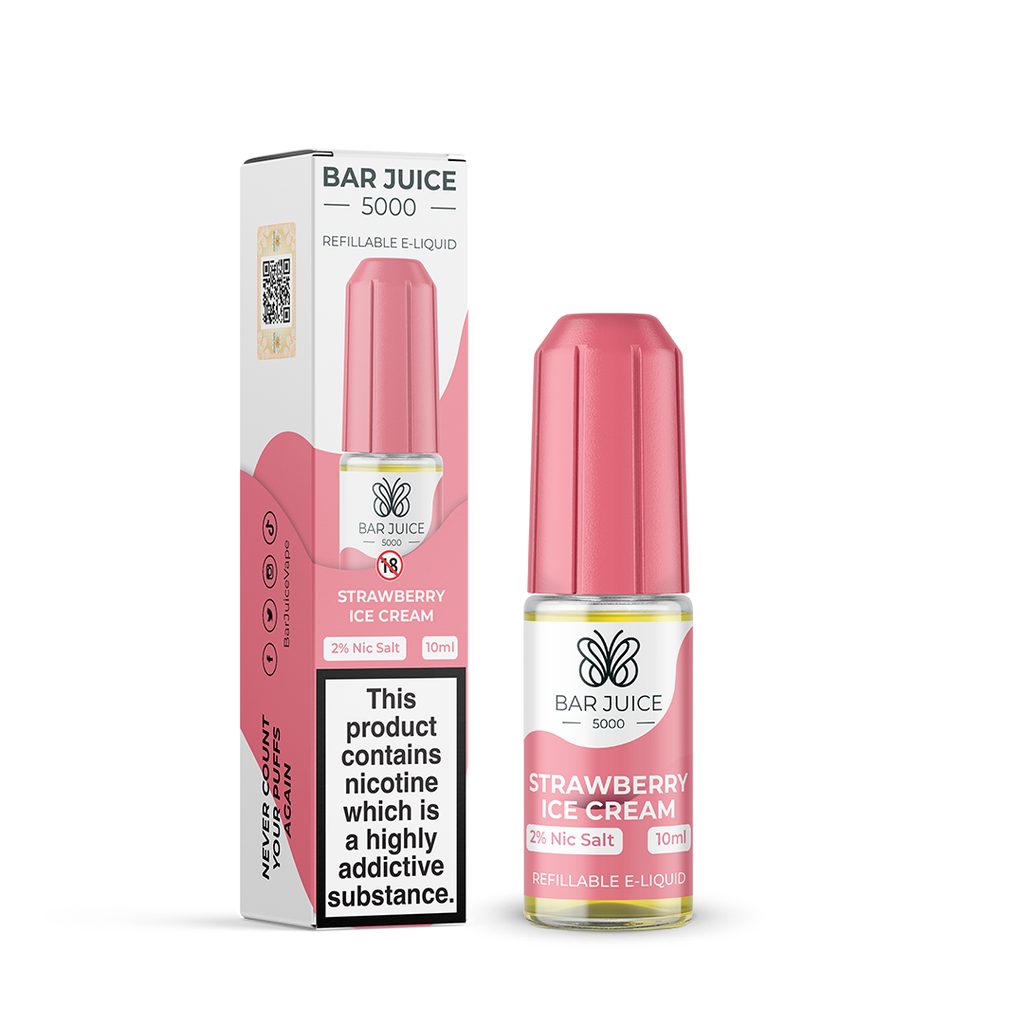 Bar Juice 5000 Strawberry Ice Cream Nic Salt E-liquid by Bar Juice 5000 10mg