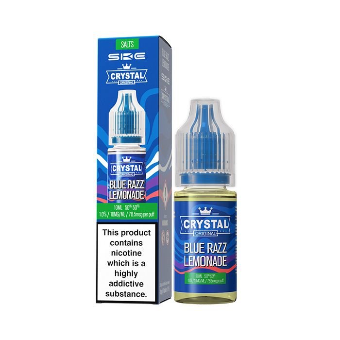 Blue Razz Lemonade Nicotine Salt E-liquid by Crystal Original 10mg