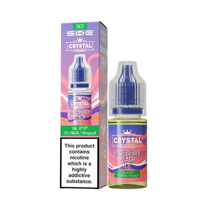 Blueberry Peach Ice Nicotine Salt E-liquid by Crystal Original 10mg