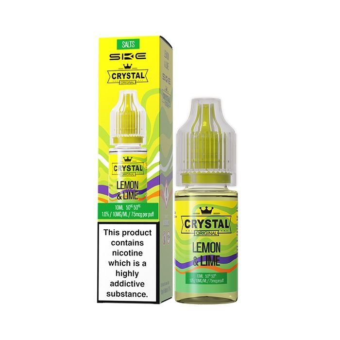 Lemon & Lime Nicotine Salt E-liquid by Crystal Original 10mg