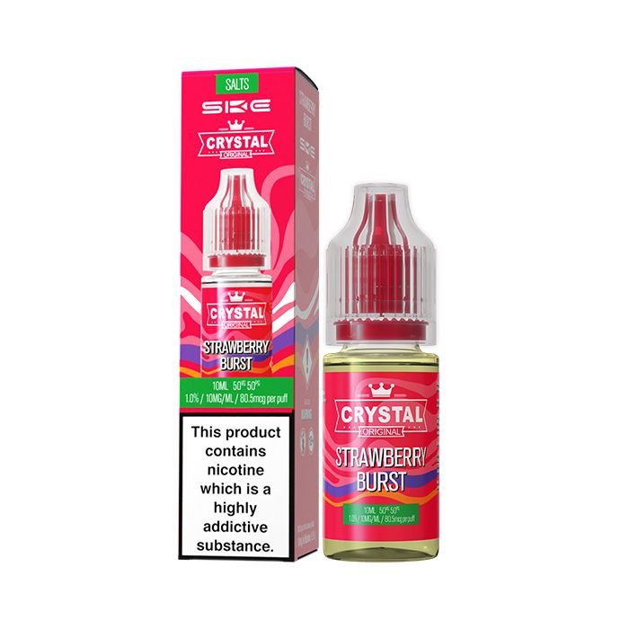 Strawberry Burst Nicotine Salt E-liquid by Crystal Original 10mg