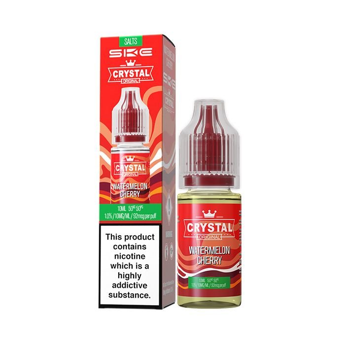 Watermelon Cherry Nicotine Salt E-liquid by Crystal Original 20mg