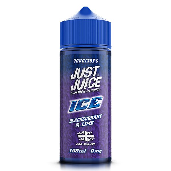 Blackcurrant Lime Ice Shortfill E-liquid by Just Juice Ice 100ml