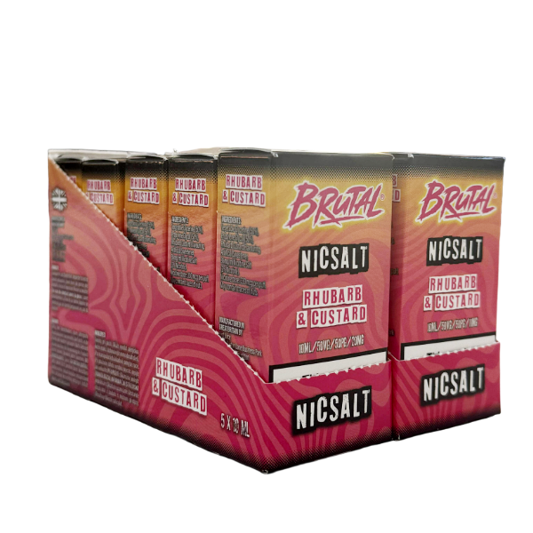 Rhubarb & Custard Nic Salts by Brutal Just Juice - Pack Of 10
