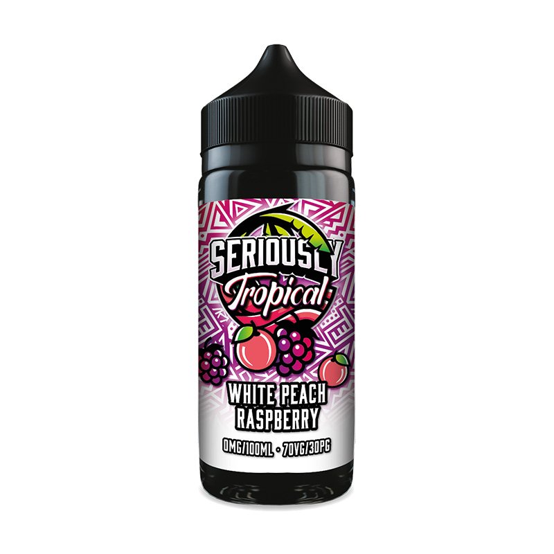 White Peach Raspberry Shortfill E-liquid by Seriously Tropical 100ml