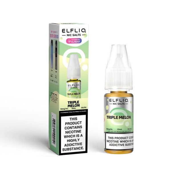 Triple Melon Nic Salt E-Liquid by Elf Bar Elfliq 10mg