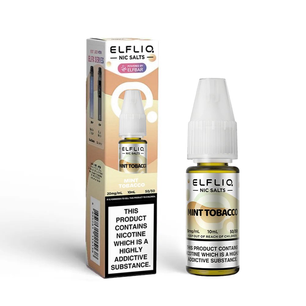 Elfliq-Mint-Tobacco-By-Elfbar Elfliq Mint Tobacco Nic Salt E-Liquid By Elf Bar 5Mg